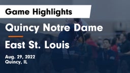 Quincy Notre Dame vs East St. Louis  Game Highlights - Aug. 29, 2022