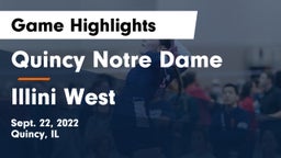 Quincy Notre Dame vs Illini West  Game Highlights - Sept. 22, 2022