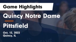 Quincy Notre Dame vs Pittsfield  Game Highlights - Oct. 12, 2022