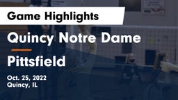 Quincy Notre Dame vs Pittsfield  Game Highlights - Oct. 25, 2022