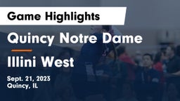 Quincy Notre Dame vs Illini West  Game Highlights - Sept. 21, 2023