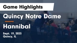 Quincy Notre Dame vs Hannibal  Game Highlights - Sept. 19, 2023