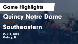 Quincy Notre Dame vs Southeastern Game Highlights - Oct. 3, 2023