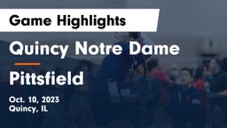 Quincy Notre Dame vs Pittsfield  Game Highlights - Oct. 10, 2023