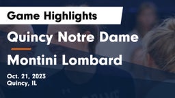 Quincy Notre Dame vs Montini Lombard Game Highlights - Oct. 21, 2023