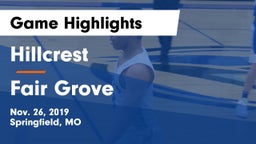 Hillcrest  vs Fair Grove  Game Highlights - Nov. 26, 2019