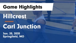 Hillcrest  vs Carl Junction  Game Highlights - Jan. 20, 2020