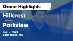 Hillcrest  vs Parkview  Game Highlights - Feb. 7, 2020