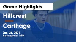 Hillcrest  vs Carthage  Game Highlights - Jan. 26, 2021