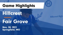 Hillcrest  vs Fair Grove  Game Highlights - Nov. 30, 2021