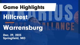 Hillcrest  vs Warrensburg  Game Highlights - Dec. 29, 2023