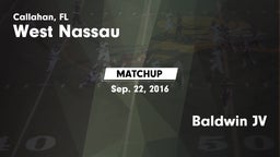 Matchup: West Nassau vs. Baldwin JV 2016