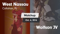 Matchup: West Nassau vs. Wolfson JV 2016