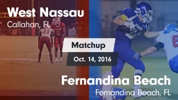 Matchup: West Nassau vs. Fernandina Beach  2016