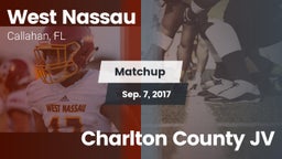 Matchup: West Nassau vs. Charlton County JV 2017