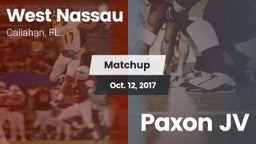 Matchup: West Nassau vs. Paxon JV 2017