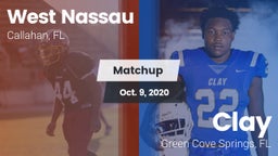 Matchup: West Nassau vs. Clay  2020