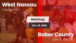Matchup: West Nassau vs. Baker County  2020