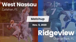 Matchup: West Nassau vs. Ridgeview  2020