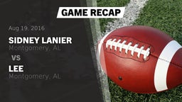Recap: Sidney Lanier  vs. Lee  2016