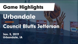 Urbandale  vs Council Bluffs Jefferson  Game Highlights - Jan. 5, 2019