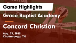 Grace Baptist Academy  vs Concord Christian Game Highlights - Aug. 23, 2019