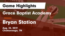 Grace Baptist Academy  vs Bryan Station  Game Highlights - Aug. 24, 2019
