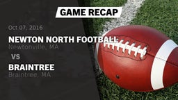 Recap: Newton North Football vs. Braintree  2016