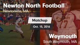 Matchup: Newton North High vs. Weymouth  2016