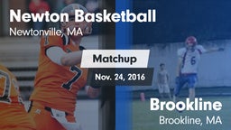 Matchup: Newton Basketball vs. Brookline  2016