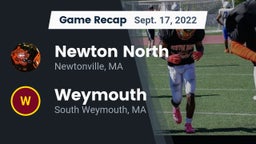 Recap: Newton North  vs. Weymouth  2022