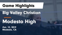 Big Valley Christian  vs Modesto High Game Highlights - Oct. 12, 2019