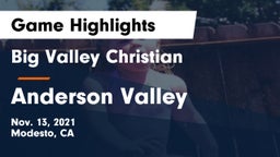 Big Valley Christian  vs Anderson Valley Game Highlights - Nov. 13, 2021