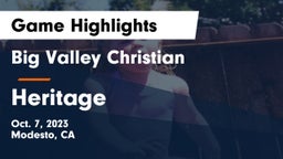 Big Valley Christian  vs Heritage Game Highlights - Oct. 7, 2023
