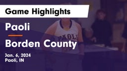 Paoli  vs Borden County  Game Highlights - Jan. 6, 2024