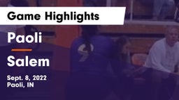 Paoli  vs Salem  Game Highlights - Sept. 8, 2022