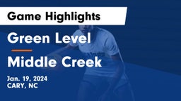 Green Level  vs Middle Creek  Game Highlights - Jan. 19, 2024