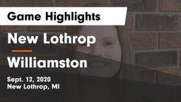 New Lothrop  vs Williamston Game Highlights - Sept. 12, 2020
