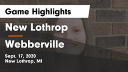 New Lothrop  vs Webberville Game Highlights - Sept. 17, 2020