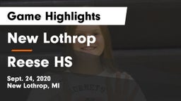 New Lothrop  vs Reese HS Game Highlights - Sept. 24, 2020