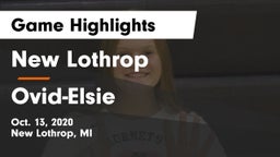 New Lothrop  vs Ovid-Elsie  Game Highlights - Oct. 13, 2020
