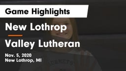 New Lothrop  vs Valley Lutheran Game Highlights - Nov. 5, 2020
