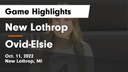 New Lothrop  vs Ovid-Elsie  Game Highlights - Oct. 11, 2022