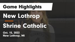 New Lothrop  vs Shrine Catholic  Game Highlights - Oct. 15, 2022