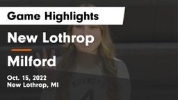 New Lothrop  vs Milford  Game Highlights - Oct. 15, 2022