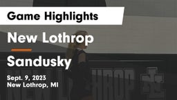 New Lothrop  vs Sandusky  Game Highlights - Sept. 9, 2023