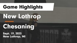New Lothrop  vs Chesaning  Game Highlights - Sept. 19, 2023