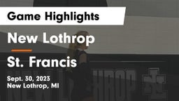 New Lothrop  vs St. Francis  Game Highlights - Sept. 30, 2023