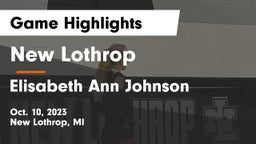 New Lothrop  vs Elisabeth Ann Johnson  Game Highlights - Oct. 10, 2023