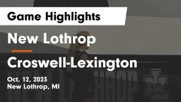 New Lothrop  vs Croswell-Lexington  Game Highlights - Oct. 12, 2023